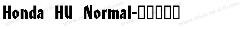 Honda HU Normal字体转换